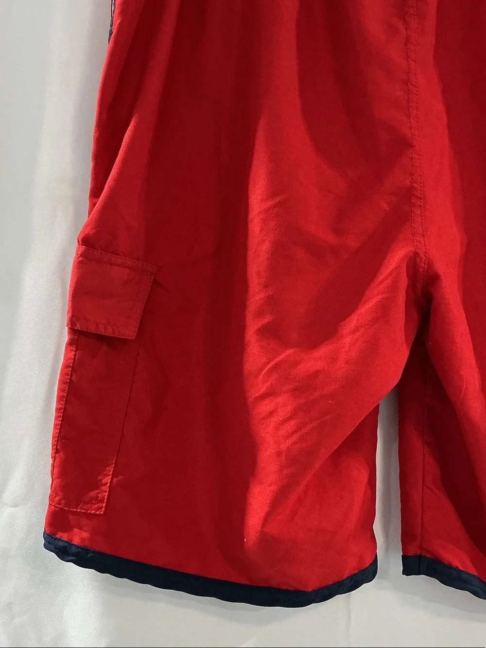 U.S. Polo Assn. Red Swim Trunks with Navy Accents